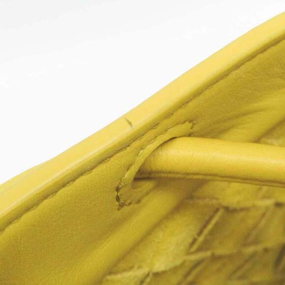 BOTTEGA VENETA Yellow Leather Intrecciato Backpack